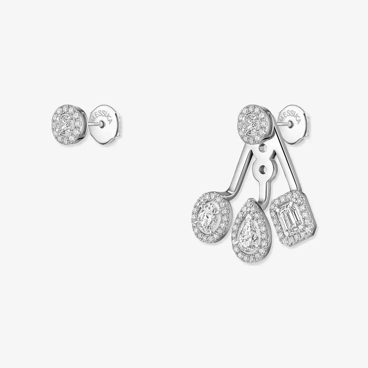[Auream] My Twin Trio  Diamond Earrings