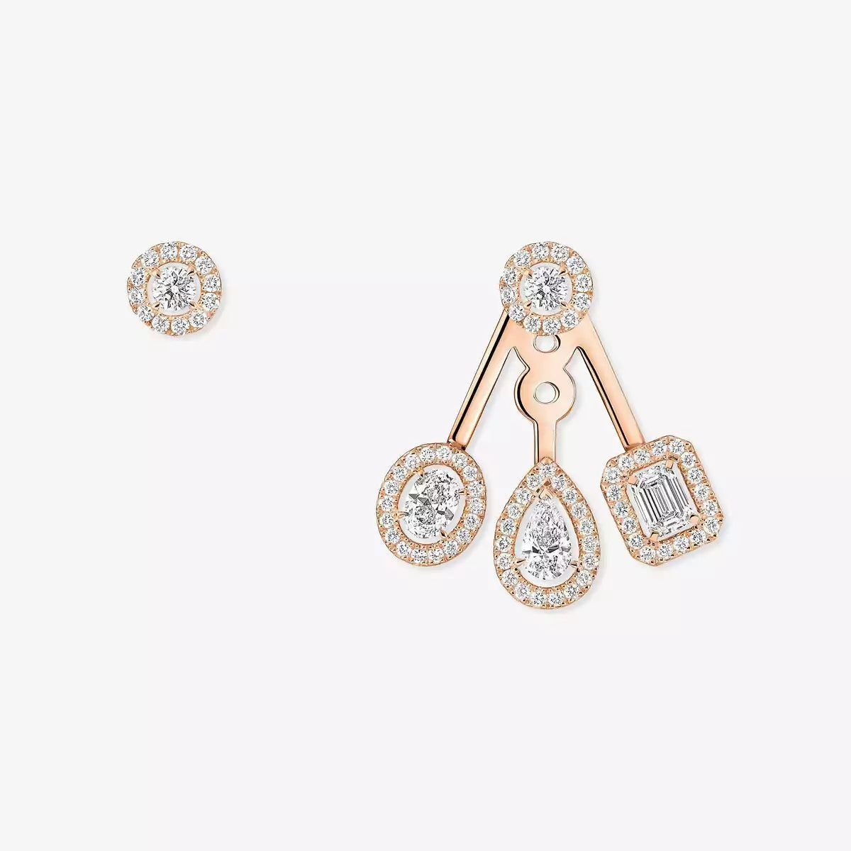 [Auream] My Twin Trio  Diamond Earrings