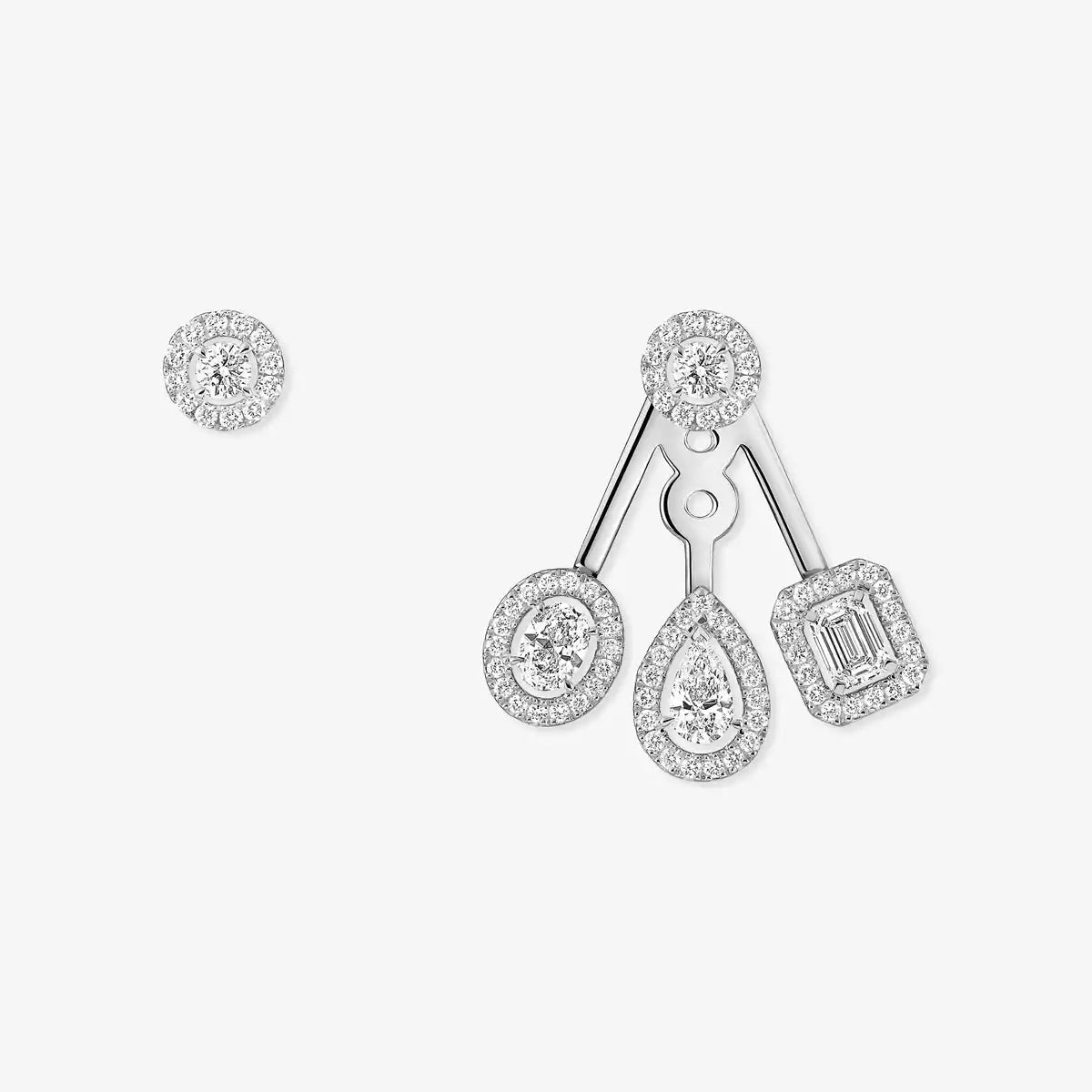 [Auream] My Twin Trio  Diamond Earrings