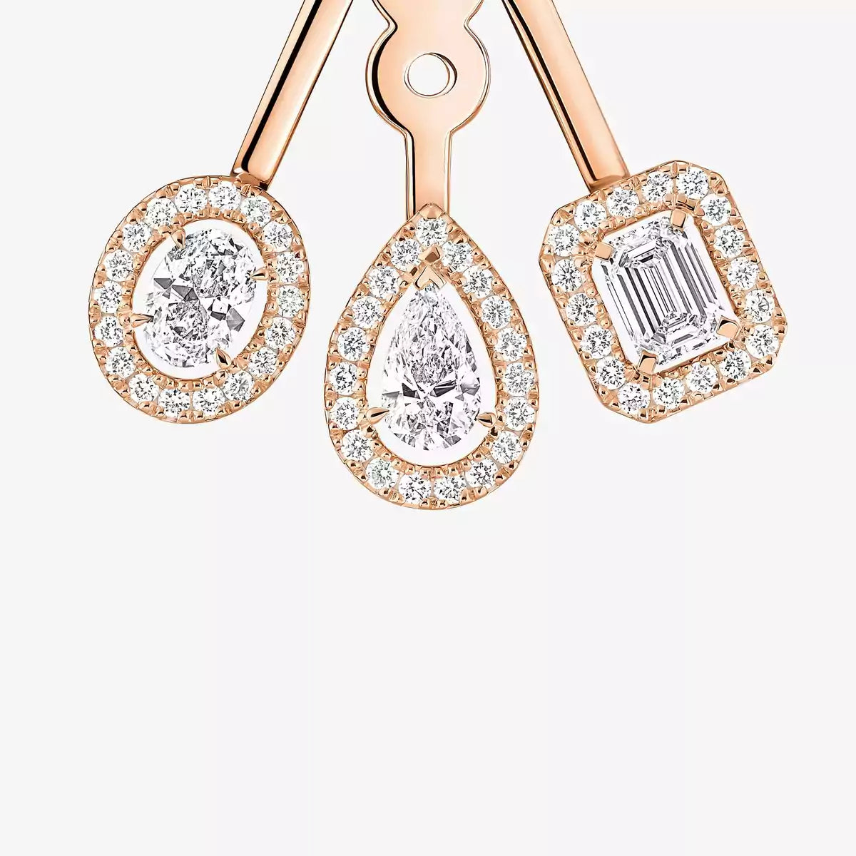[Auream] My Twin Trio  Diamond Earrings
