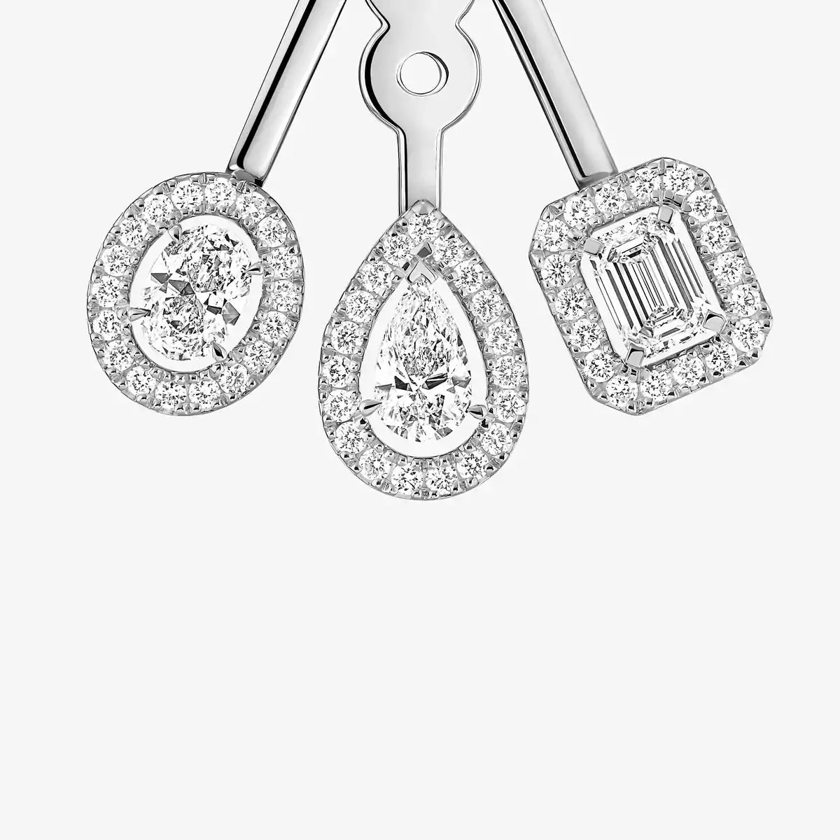 [Auream] My Twin Trio  Diamond Earrings
