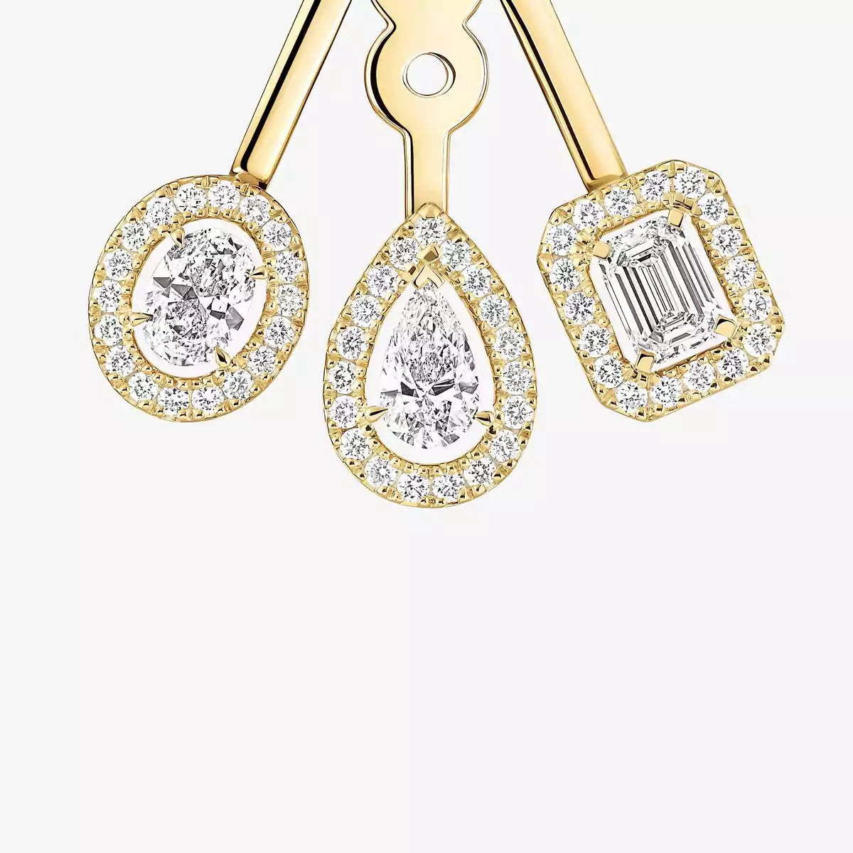 [Auream] My Twin Trio  Diamond Earrings
