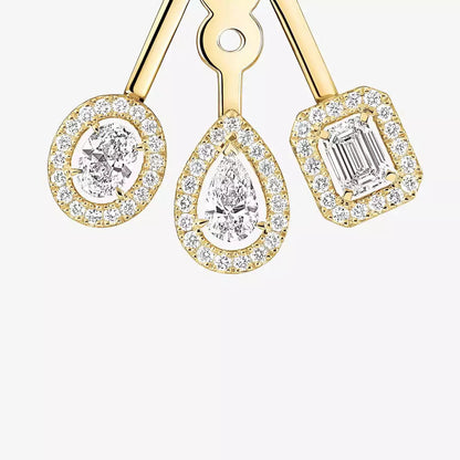 [Auream] My Twin Trio  Diamond Earrings