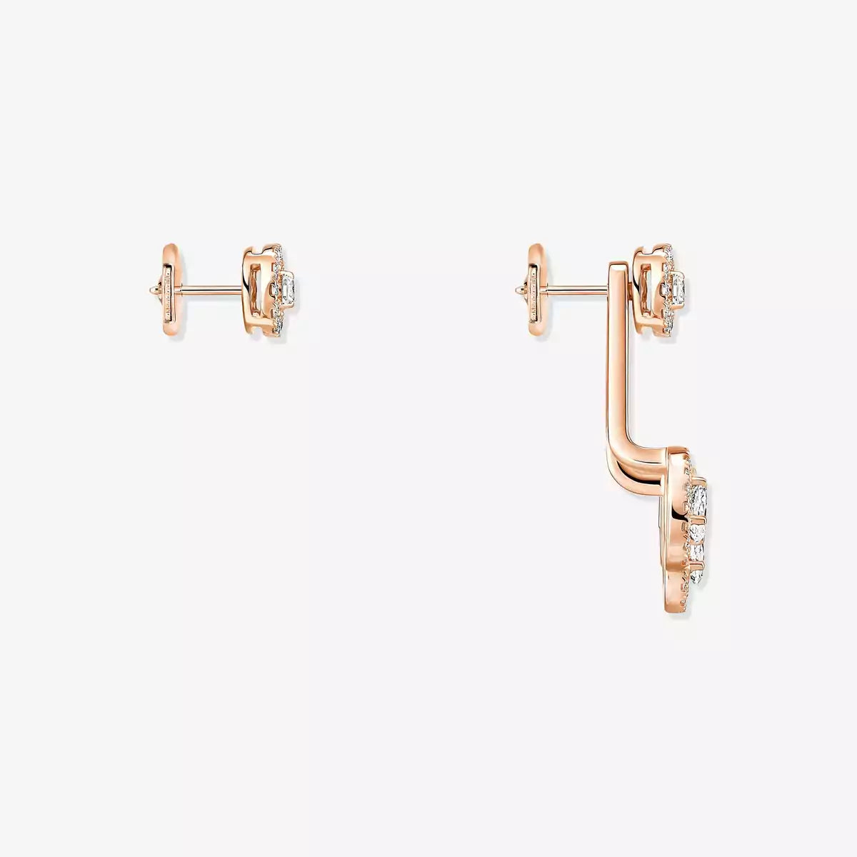 [Auream] My Twin Trio  Diamond Earrings