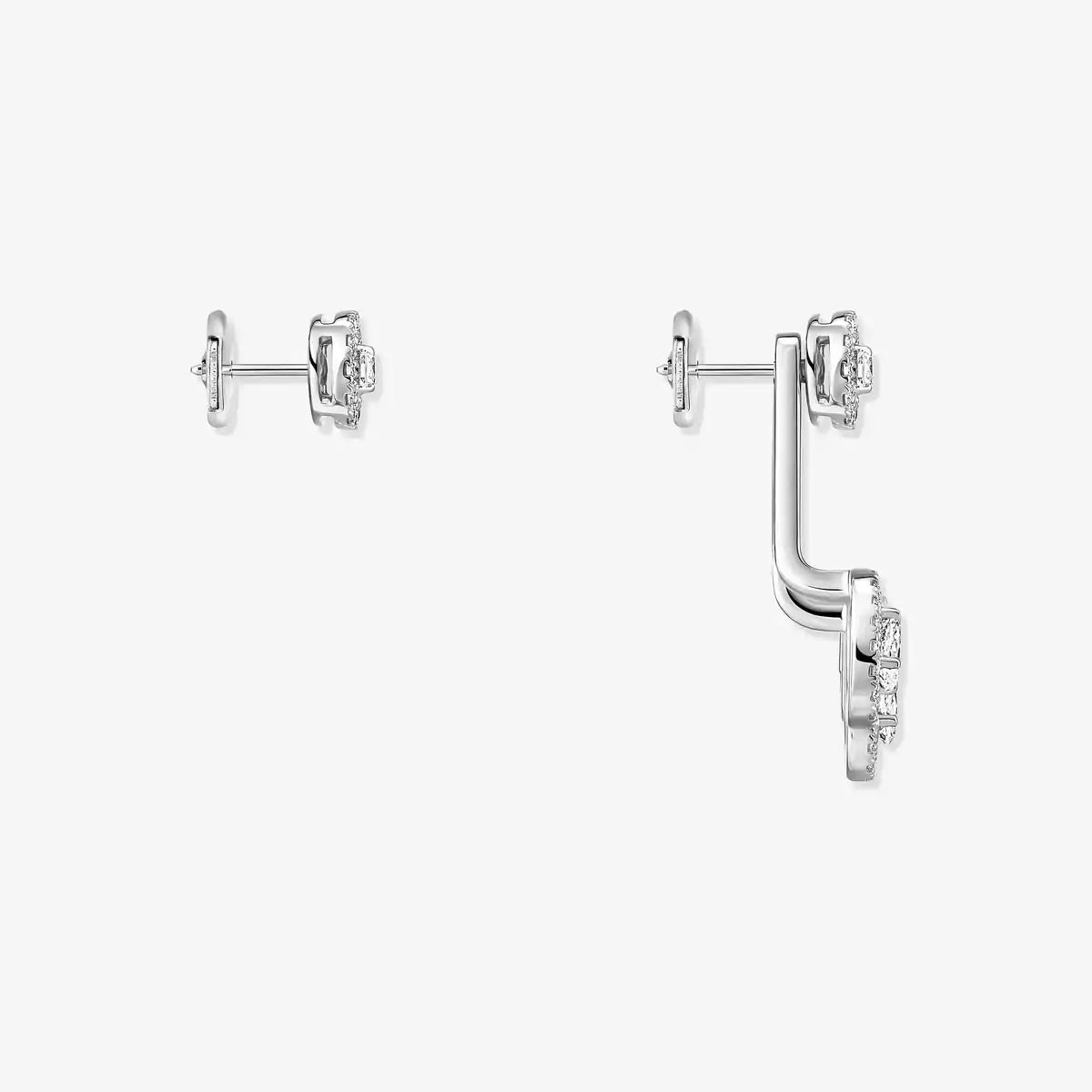 [Auream] My Twin Trio  Diamond Earrings