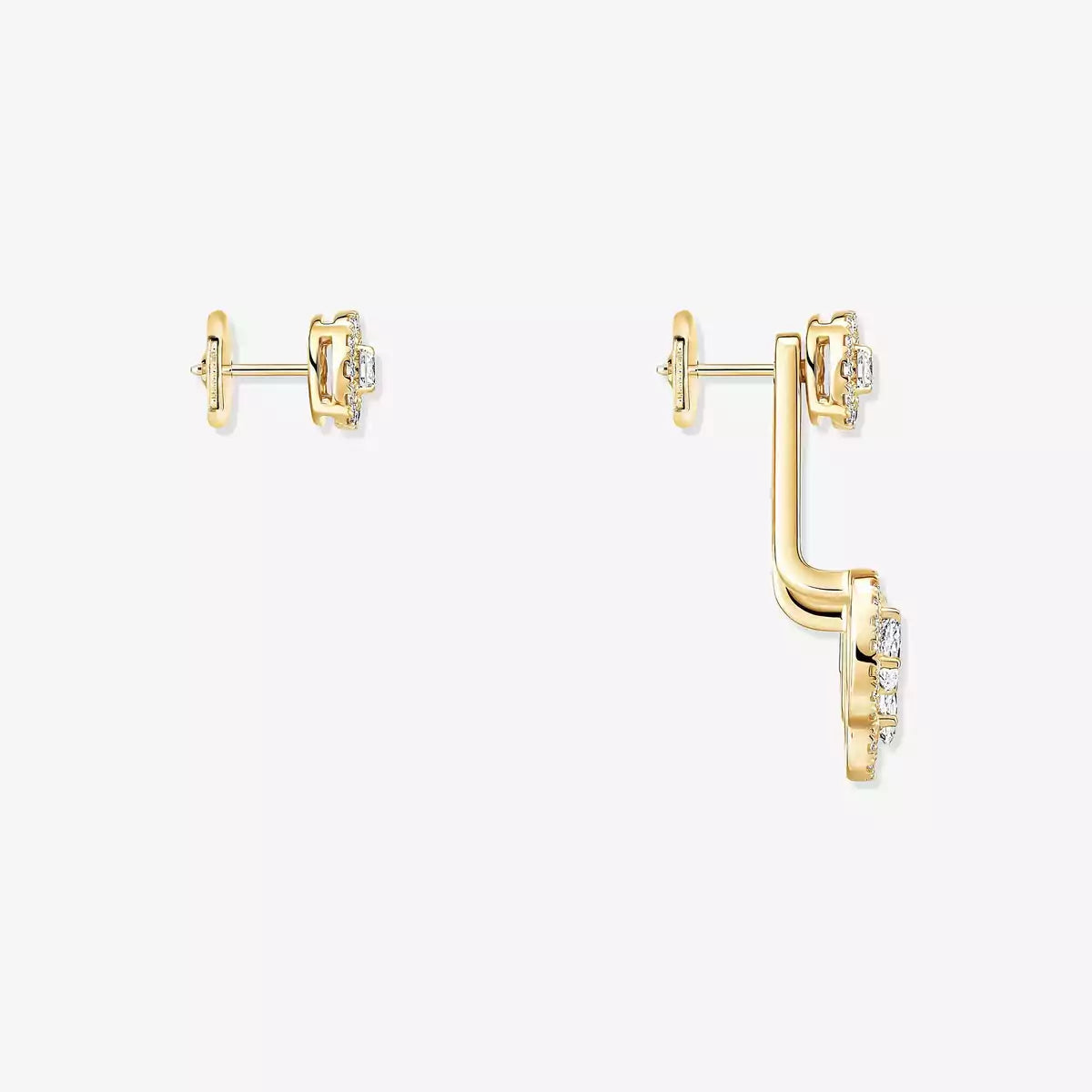 [Auream] My Twin Trio  Diamond Earrings