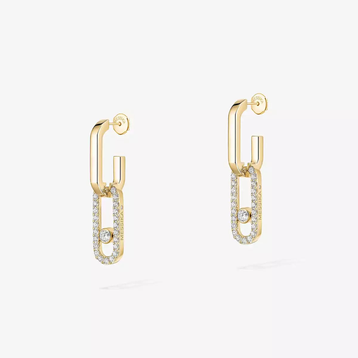 [Auream]Move Link Diamond Earrings