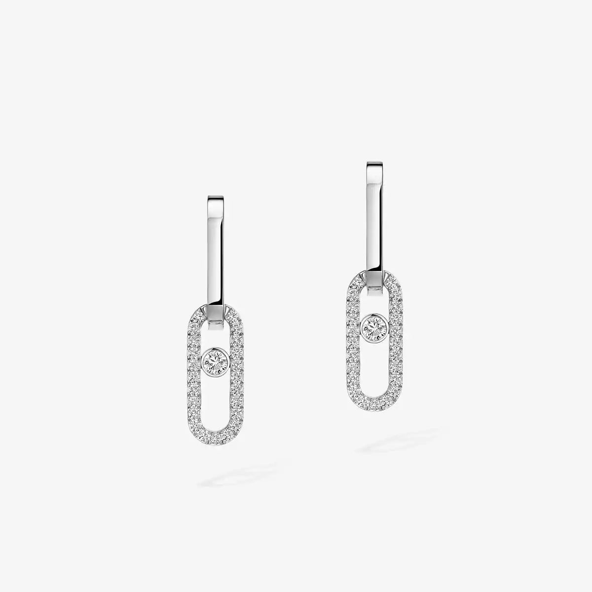 [Auream]Move Link Diamond Earrings