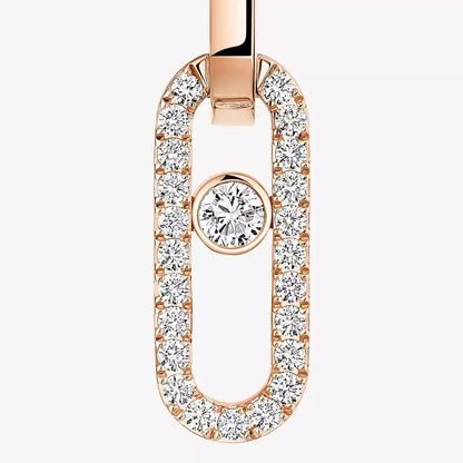 [Auream]Move Link Diamond Earrings