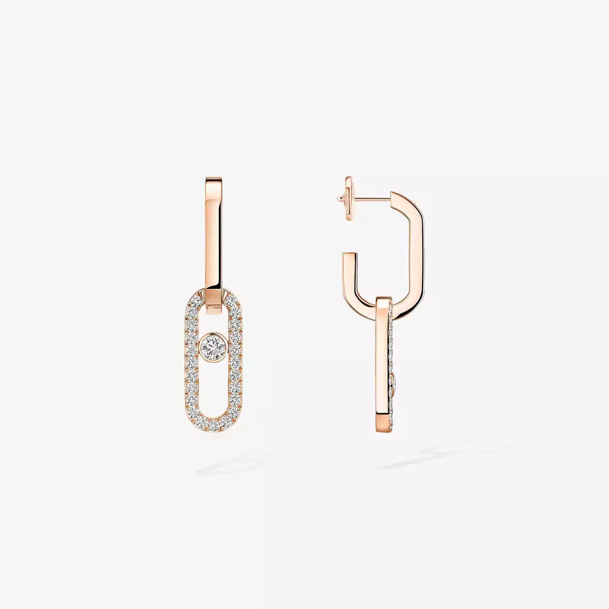 [Auream]Move Link Diamond Earrings