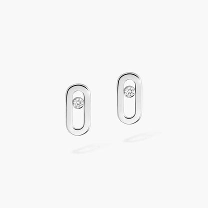 [Auream]Move Uno Diamond Stud Earrings