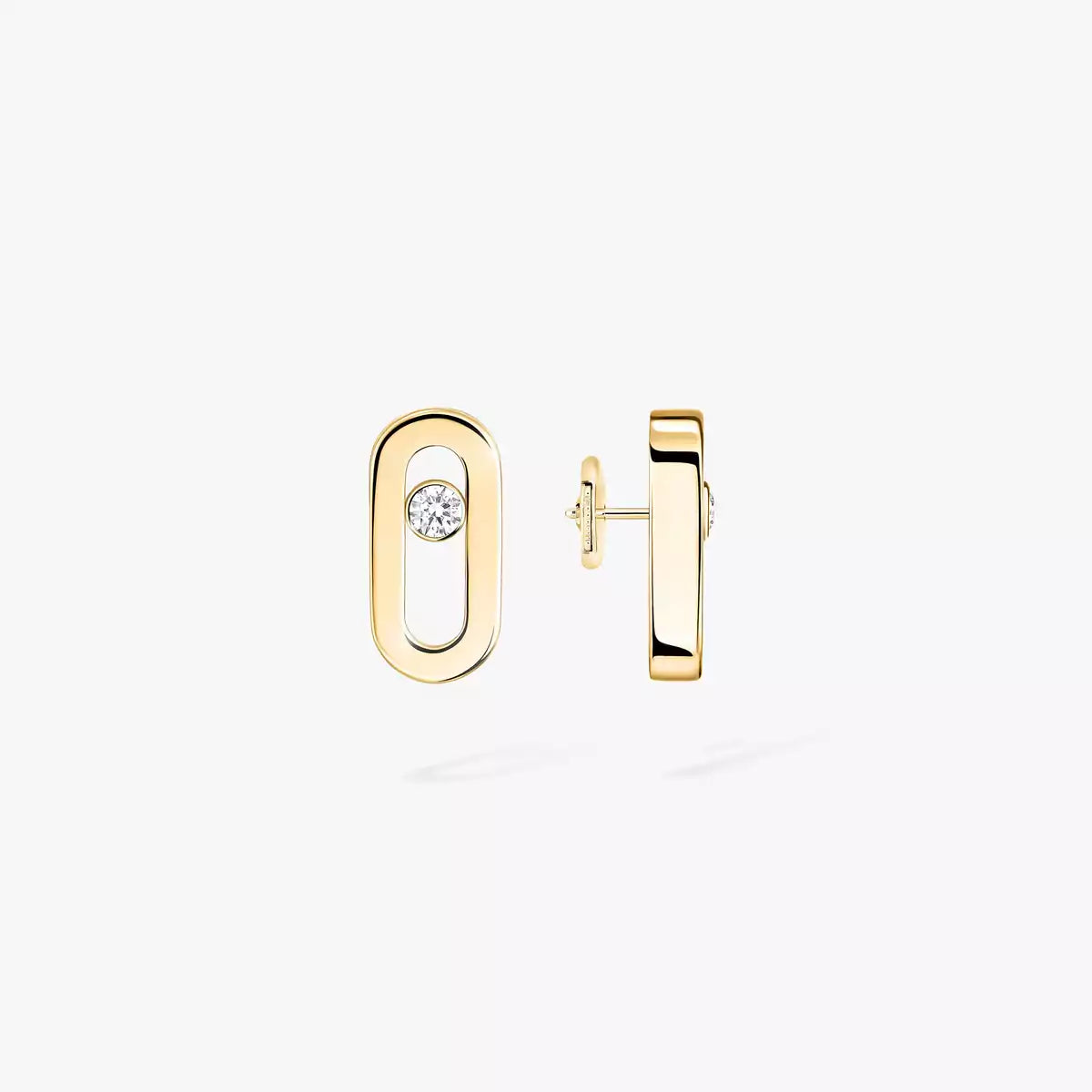 [Auream]Move Uno Diamond Stud Earrings
