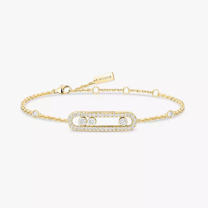 [Auream]Pavé Baby Move Diamond Bracelet