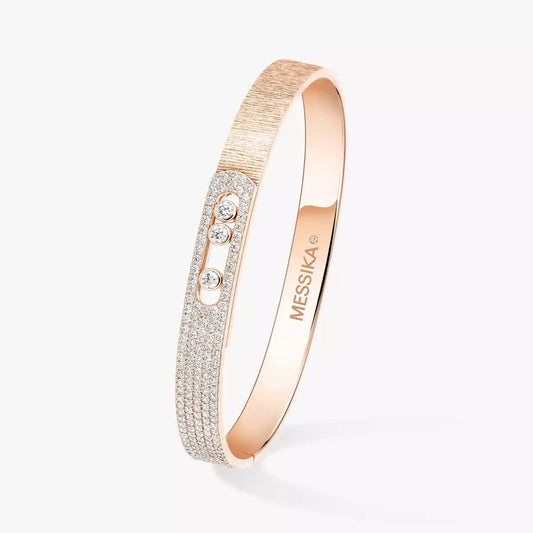 [Auream]Move Noa Ciselé half pavé bangle
