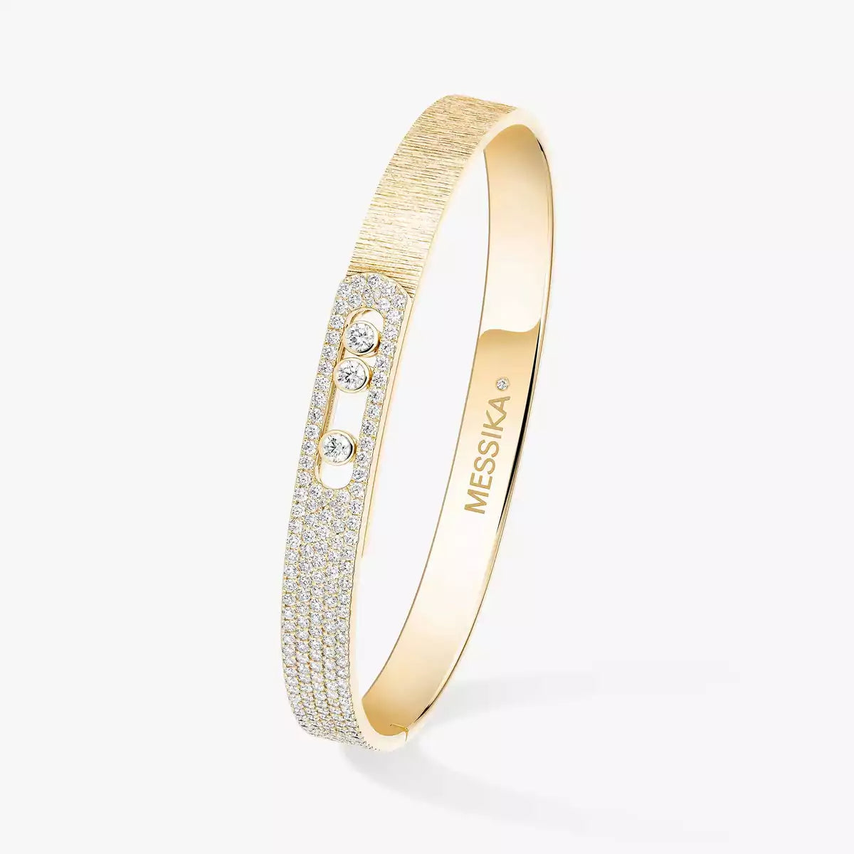 [Auream]Move Noa Ciselé half pavé bangle