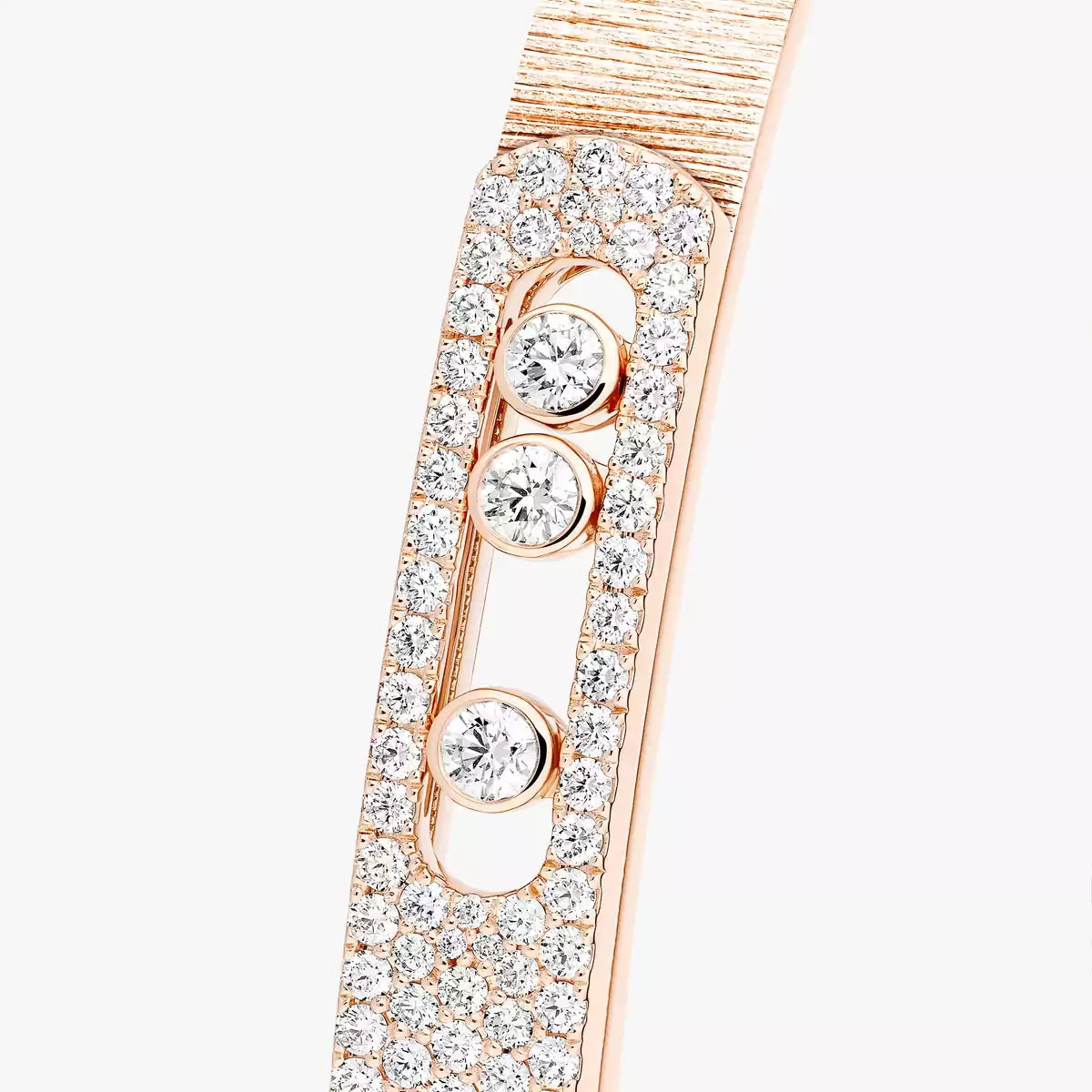 [Auream]Move Noa Ciselé half pavé bangle