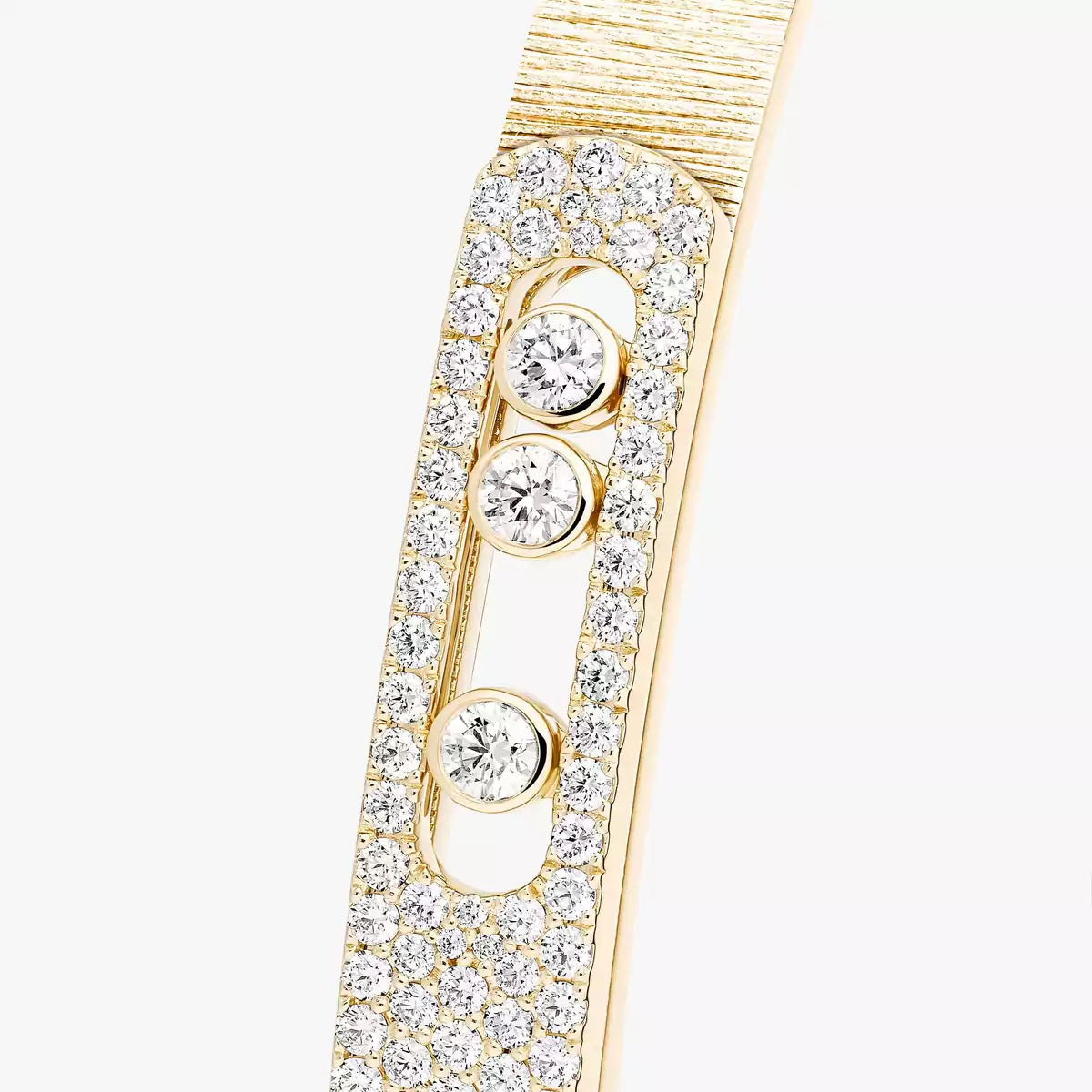 [Auream]Move Noa Ciselé half pavé bangle