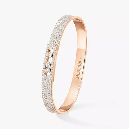 [Auream]Move Noa Full Pavé Diamond Bangle Bracelet