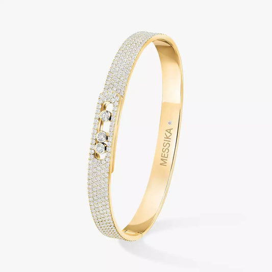 [Auream]Move Noa Full Pavé Diamond Bangle Bracelet