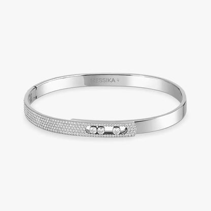 [Auream]Move Noa Rose Gold Pavé Diamond Bangle Bracelet