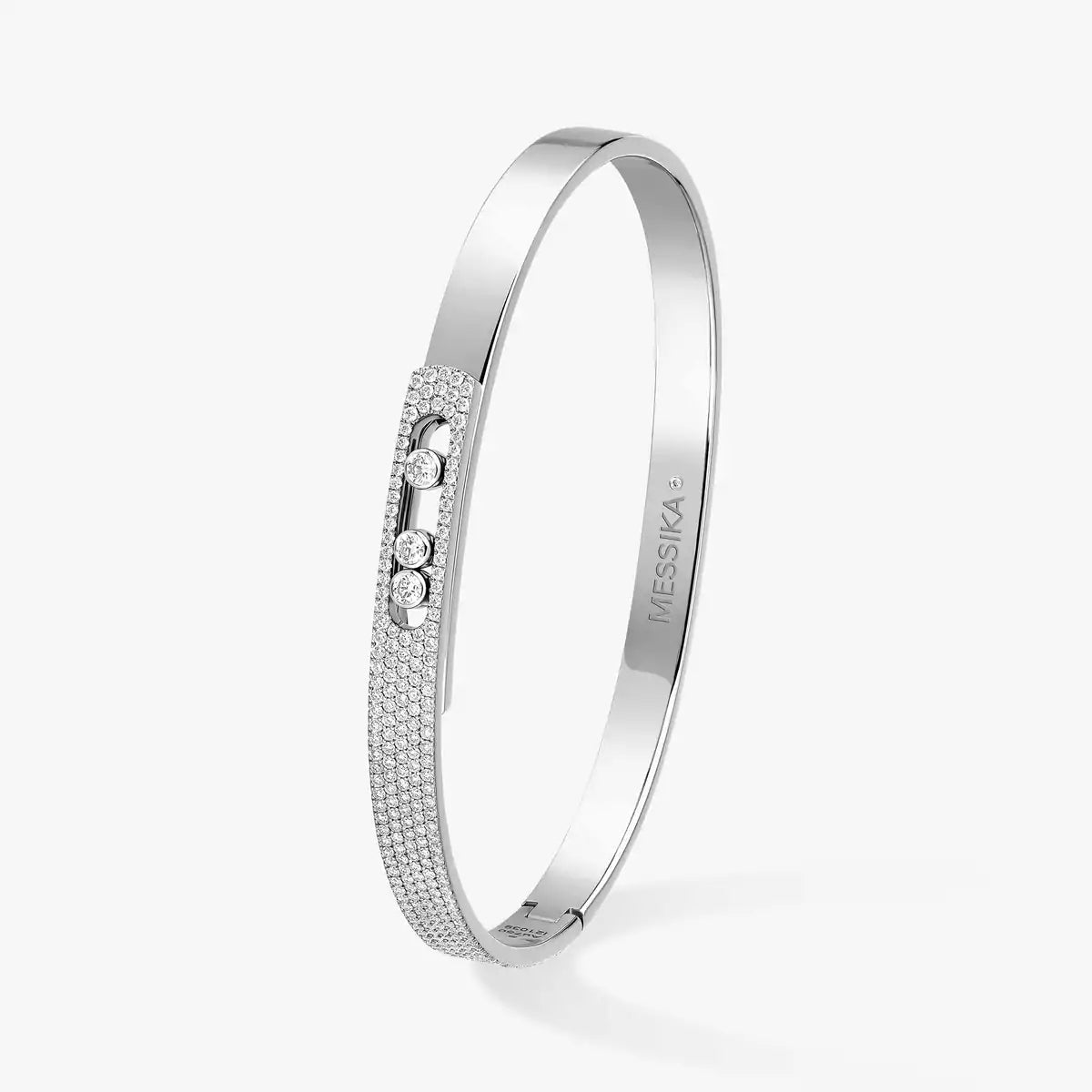 [Auream]Move Noa Rose Gold Pavé Diamond Bangle Bracelet
