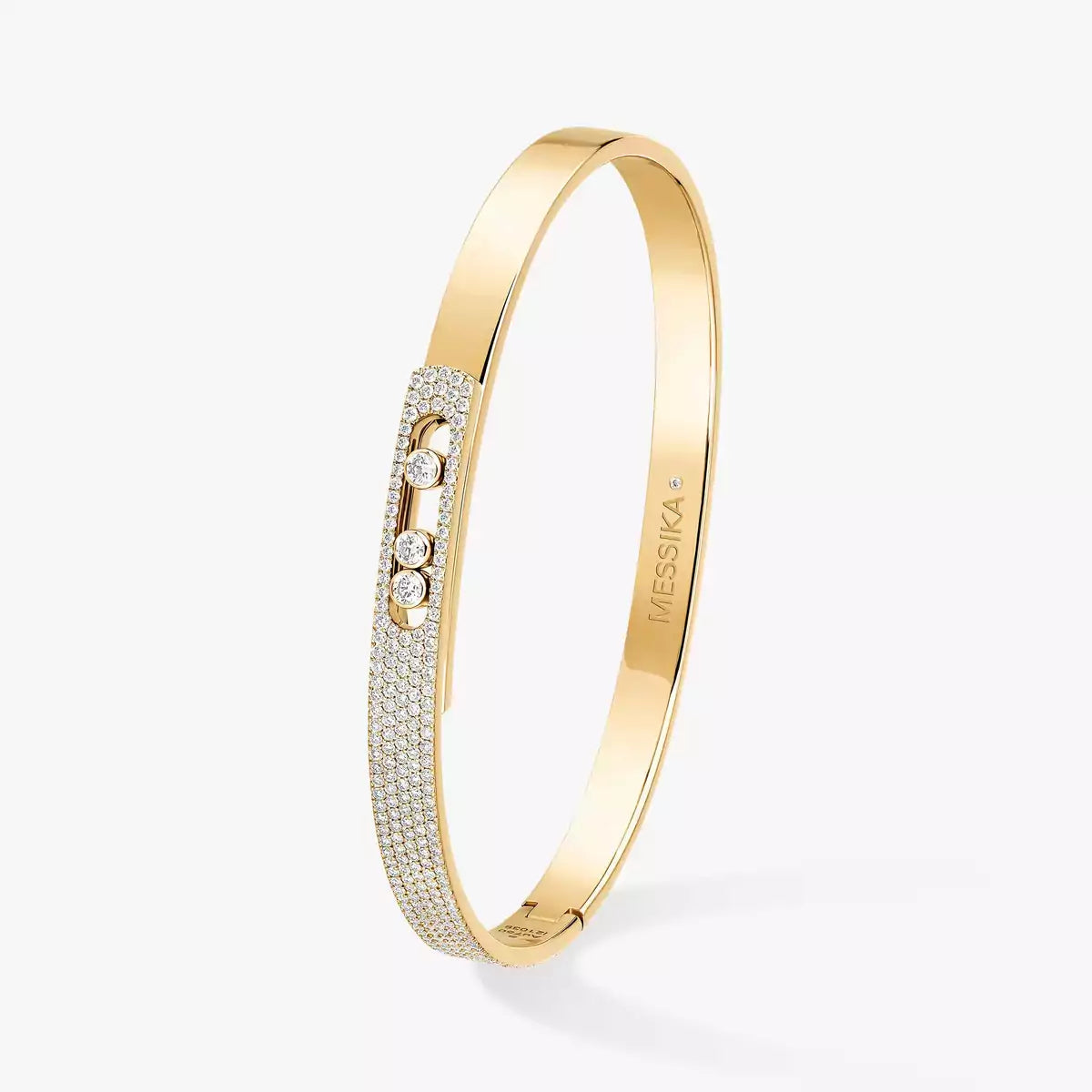 [Auream]Move Noa Rose Gold Pavé Diamond Bangle Bracelet