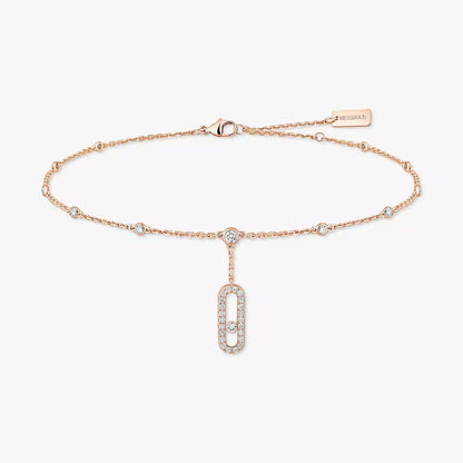 [Auream] Move Uno pavé ankle bracelet