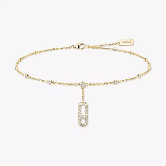 [Auream] Move Uno pavé ankle bracelet