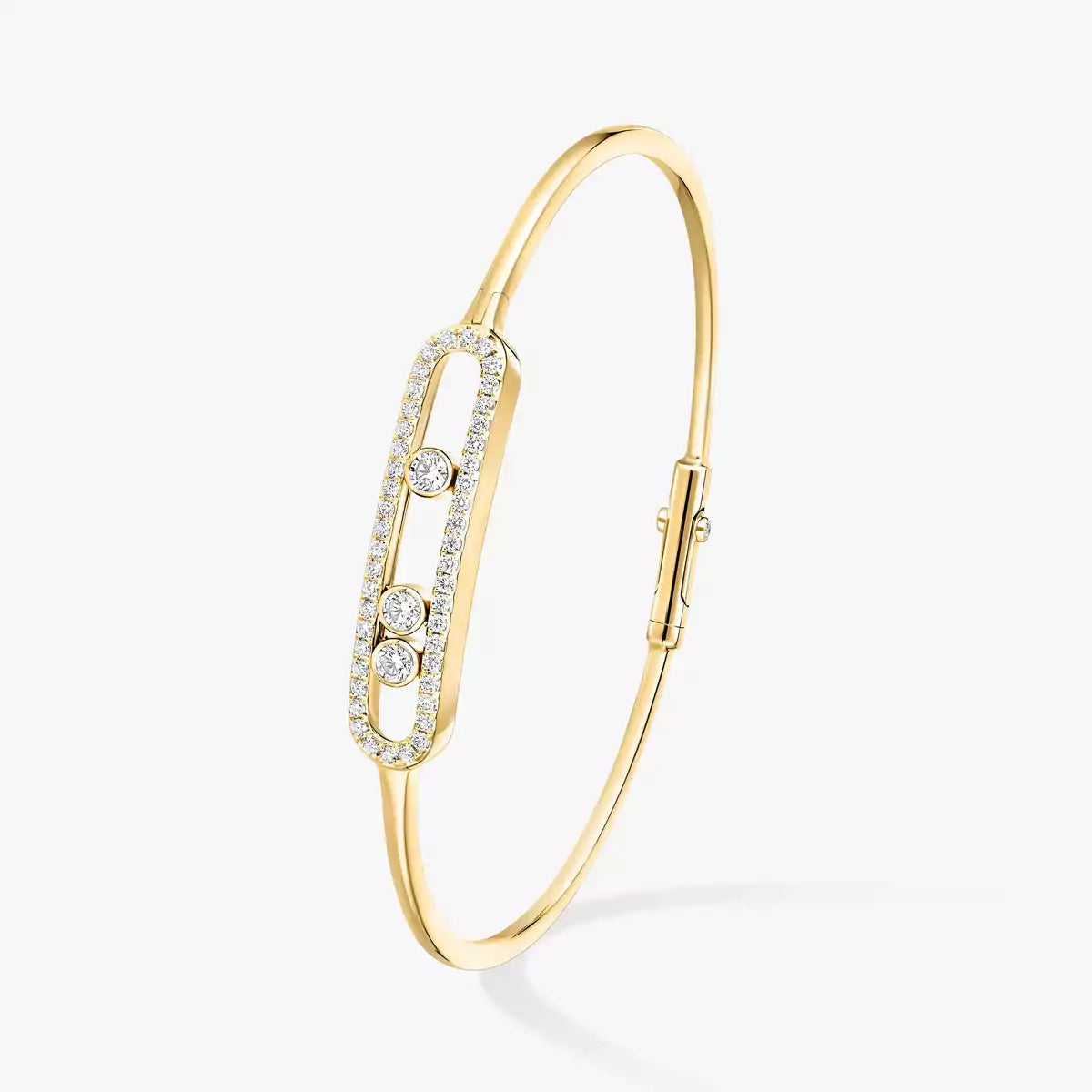 [Auream]Move Pavé Diamond Bangle Bracelet M