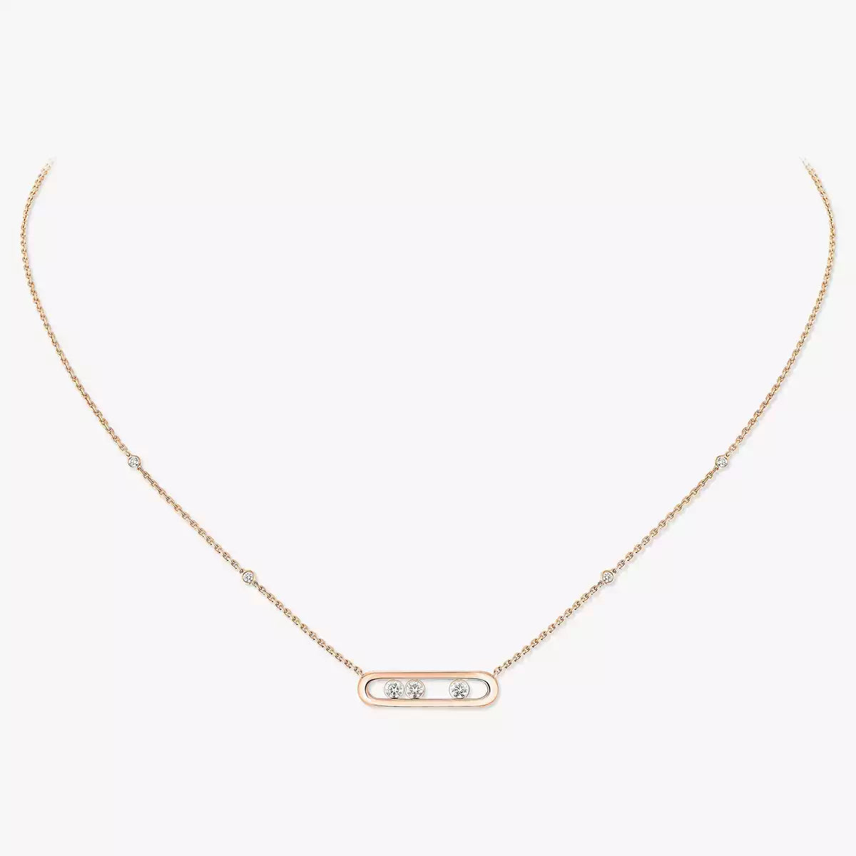 [Auream] Baby Move Gold Diamond Necklace