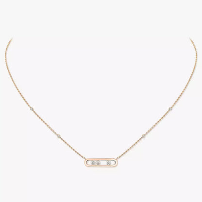 [Auream] Baby Move Gold Diamond Necklace