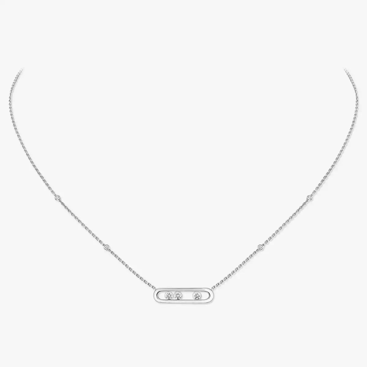 [Auream] Baby Move Gold Diamond Necklace