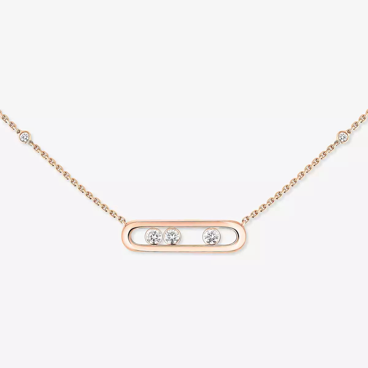 [Auream] Baby Move Gold Diamond Necklace