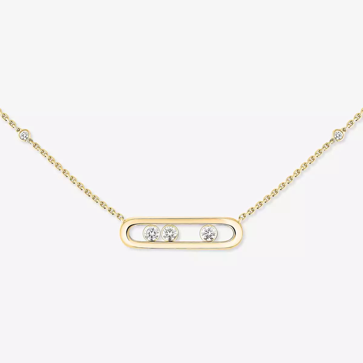 [Auream] Baby Move Gold Diamond Necklace