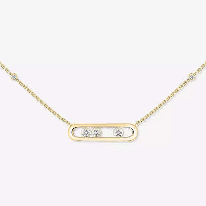 [Auream] Baby Move Gold Diamond Necklace