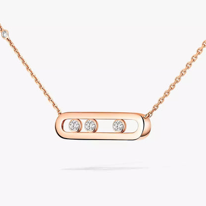 [Auream] Baby Move Gold Diamond Necklace