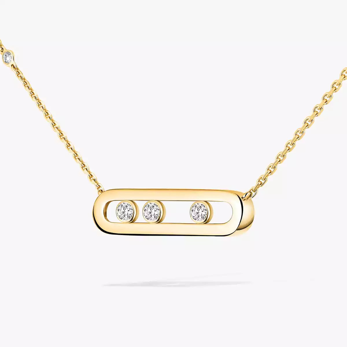 [Auream] Baby Move Gold Diamond Necklace
