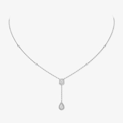 [Auream]Gold Diamond Tie Necklace