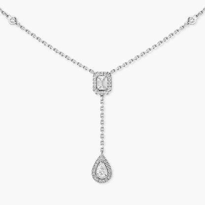 [Auream]Gold Diamond Tie Necklace