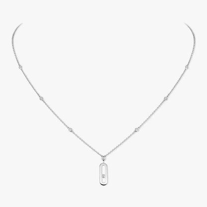 [Auream] Move Uno Gold Diamond Long Necklace
