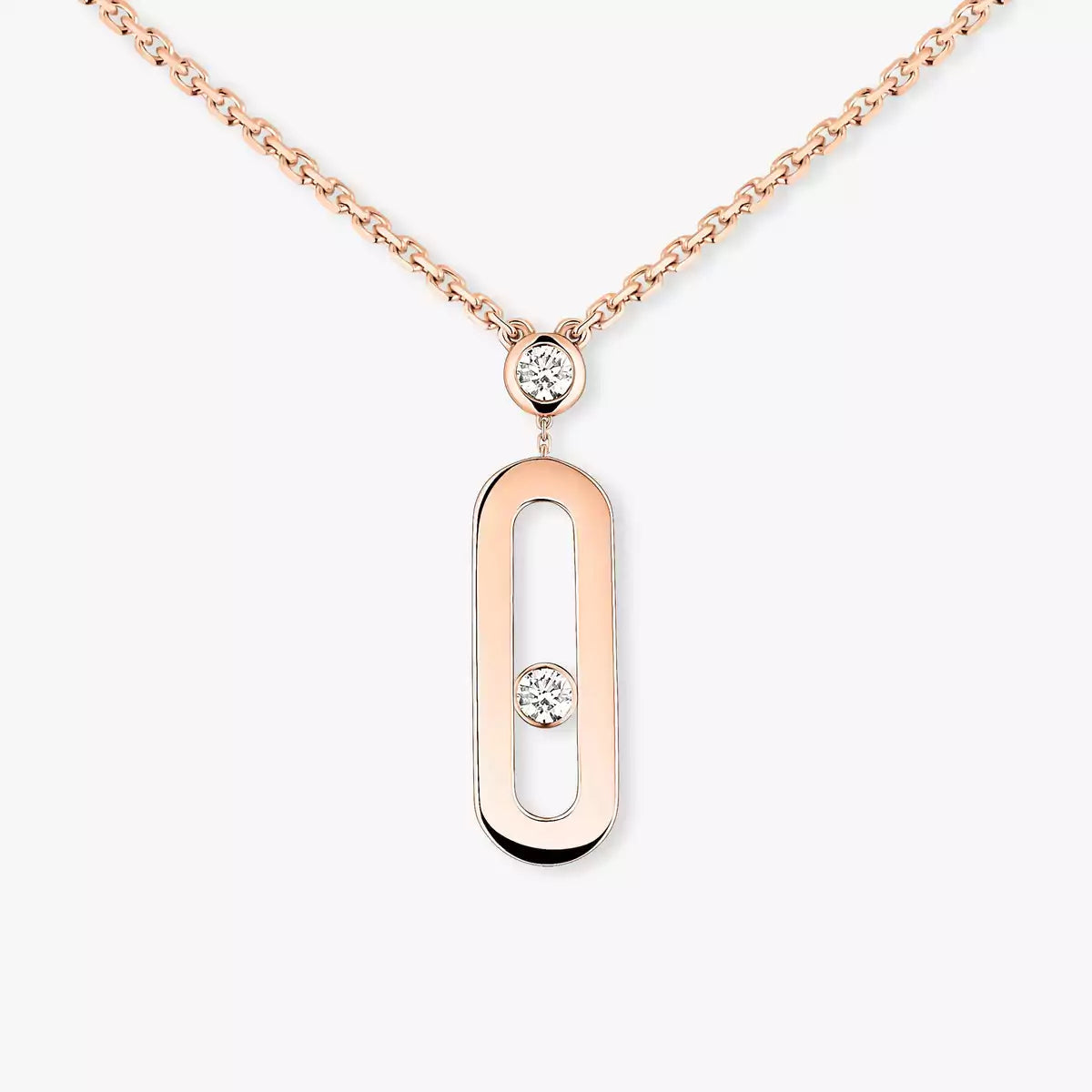 [Auream] Move Uno Gold Diamond Long Necklace
