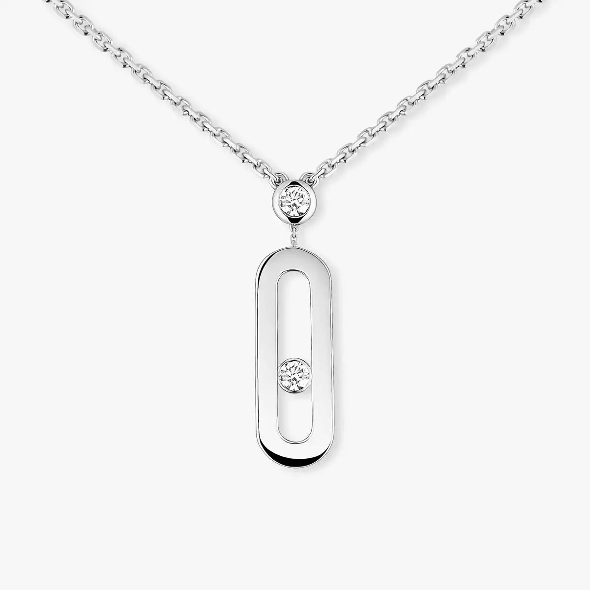 [Auream] Move Uno Gold Diamond Long Necklace