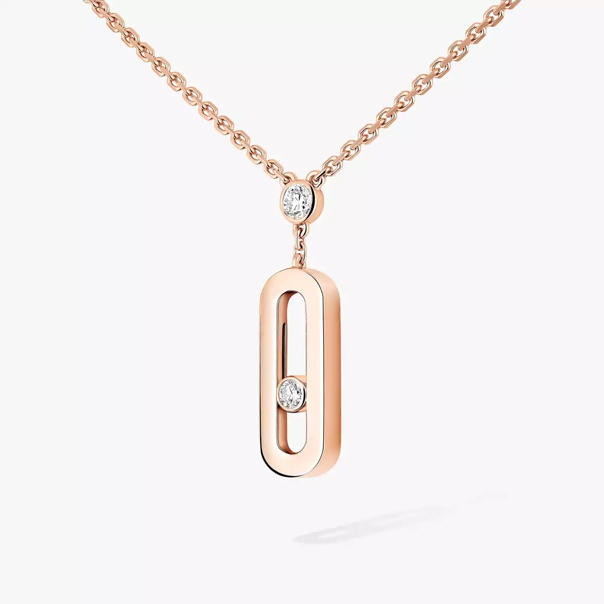 [Auream] Move Uno Gold Diamond Long Necklace