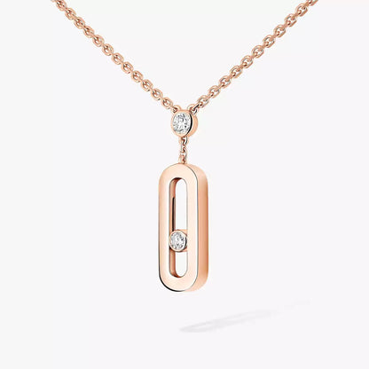 [Auream] Move Uno Gold Diamond Long Necklace