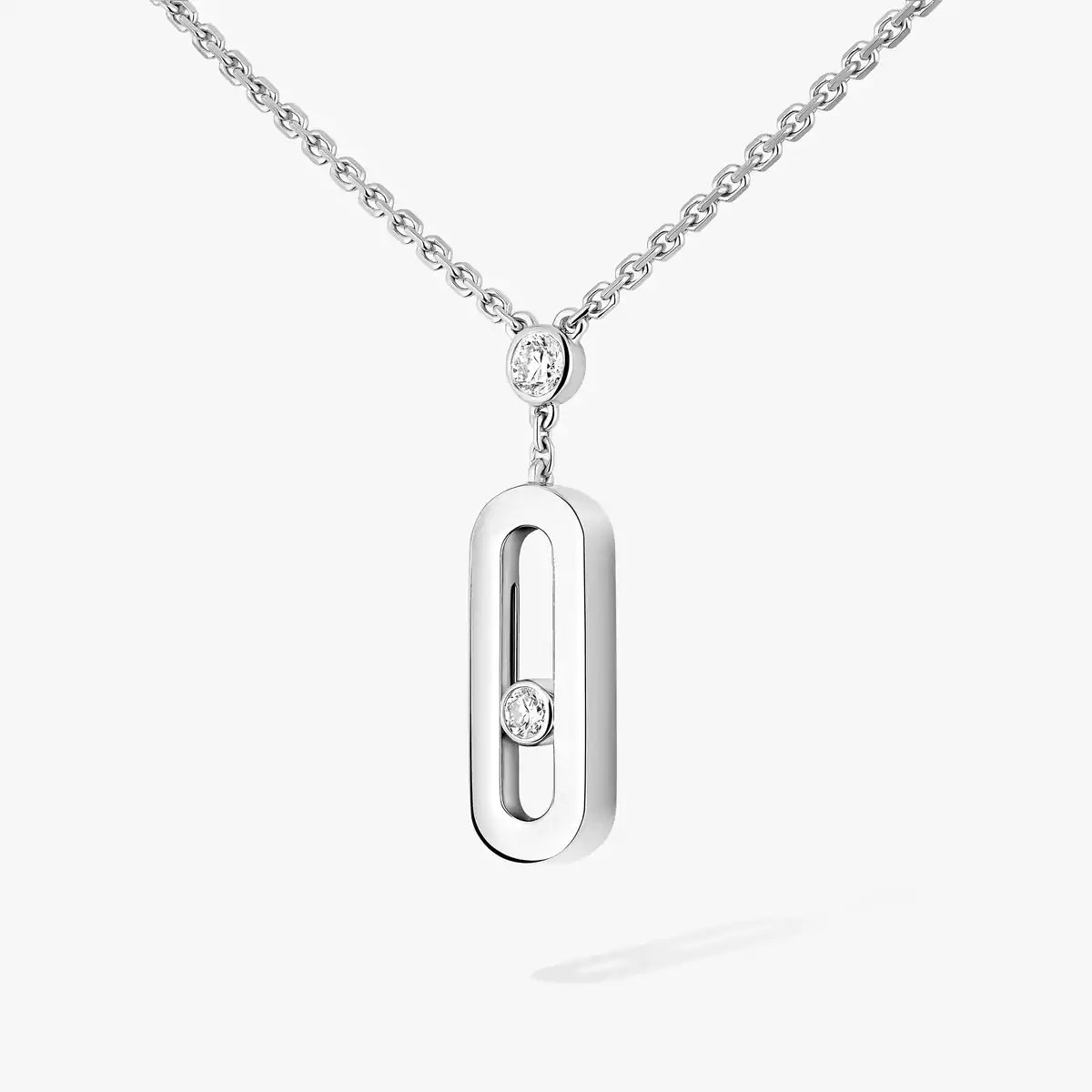 [Auream] Move Uno Gold Diamond Long Necklace