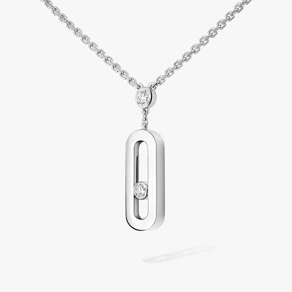 [Auream] Move Uno Gold Diamond Long Necklace