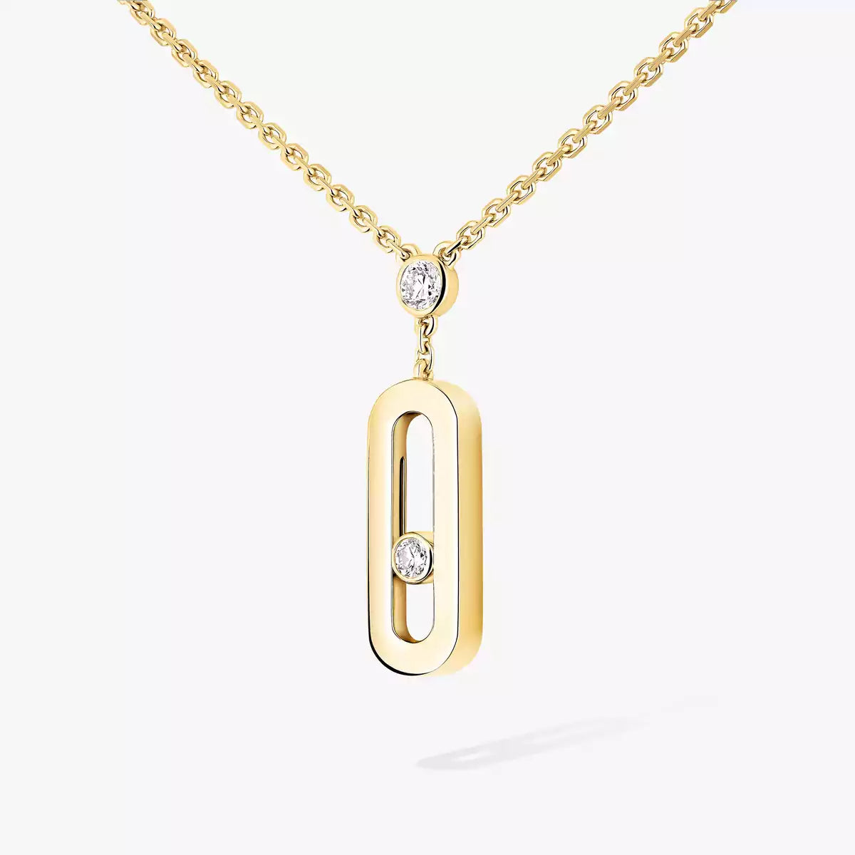 [Auream] Move Uno Gold Diamond Long Necklace