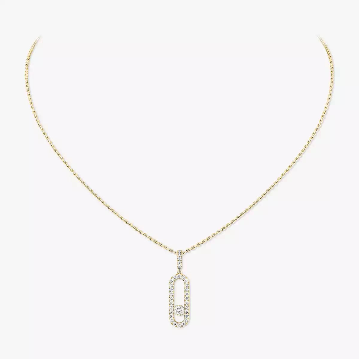 [Auream]Move Uno Diamond Necklace in Rose Gold