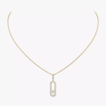[Auream]Move Uno Diamond Necklace in Rose Gold