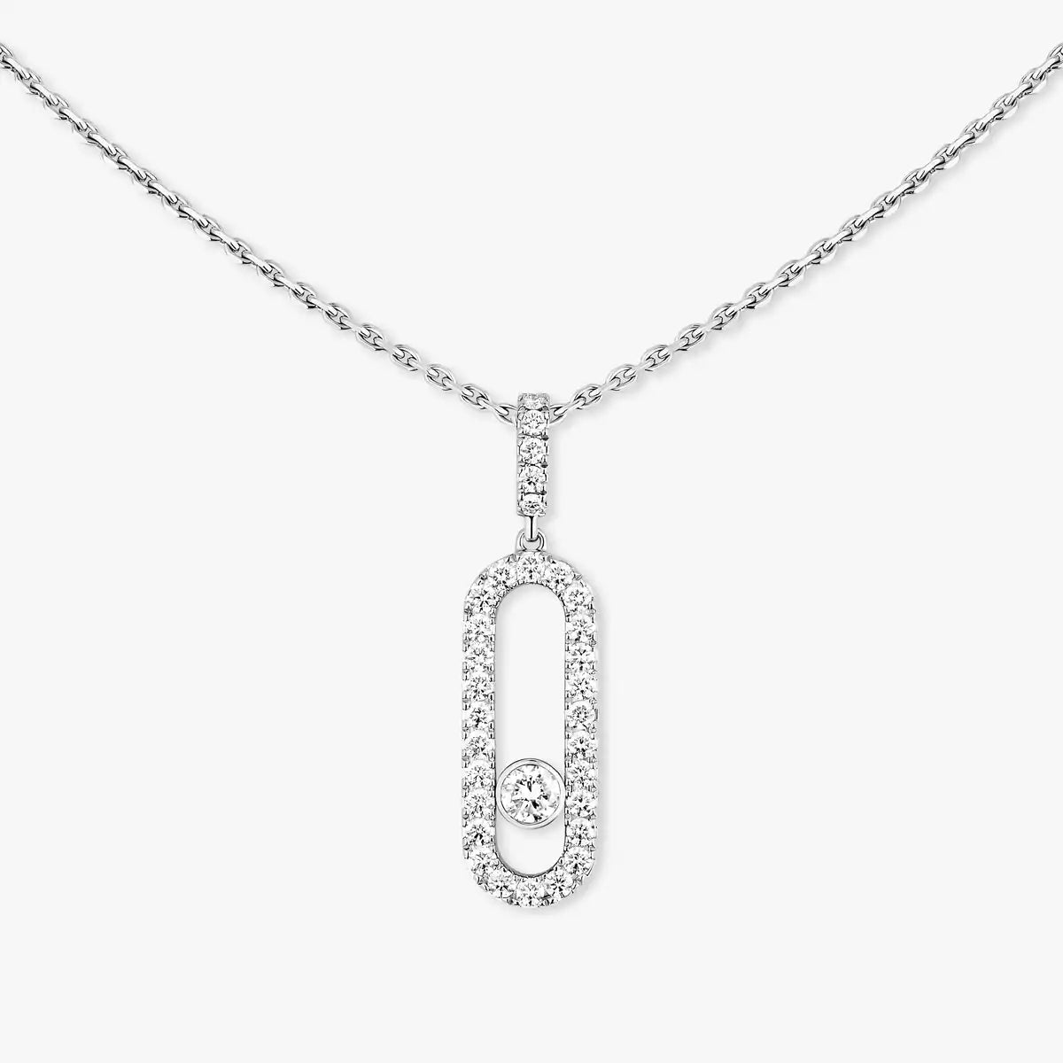 [Auream]Move Uno Diamond Necklace in Rose Gold
